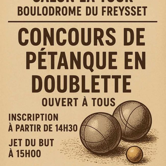 Concours de pétanque